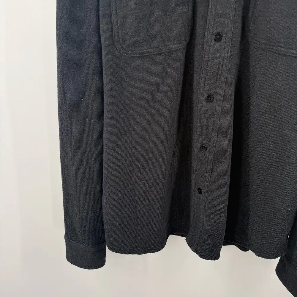 J.Crew Shacket Sweater Shirt Men’s XL Long-sleeve textured button cotton blend